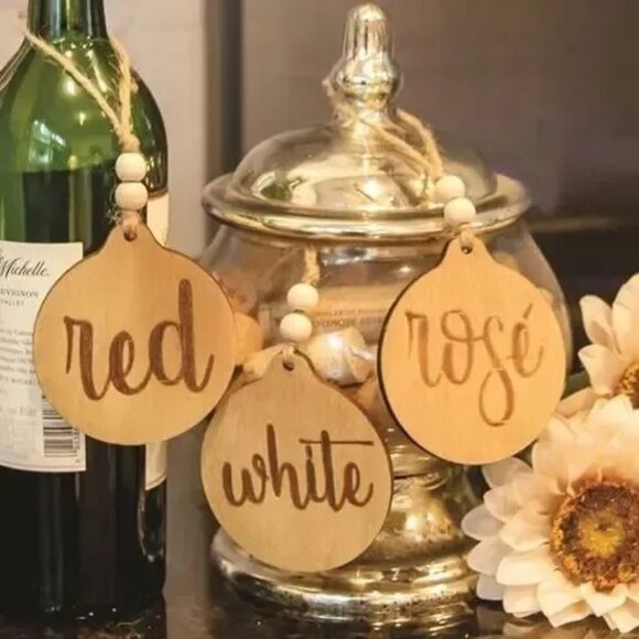 ($5) Dinner is Poured Wine Tags - Picture 2 of 2